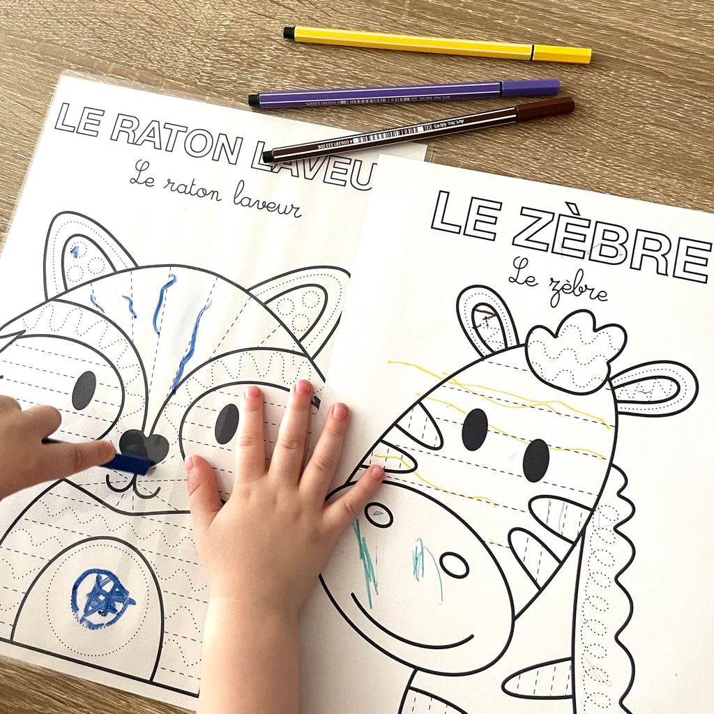 Fiches de Graphisme - Animaux - PDF à télécharger - Français ou Anglais