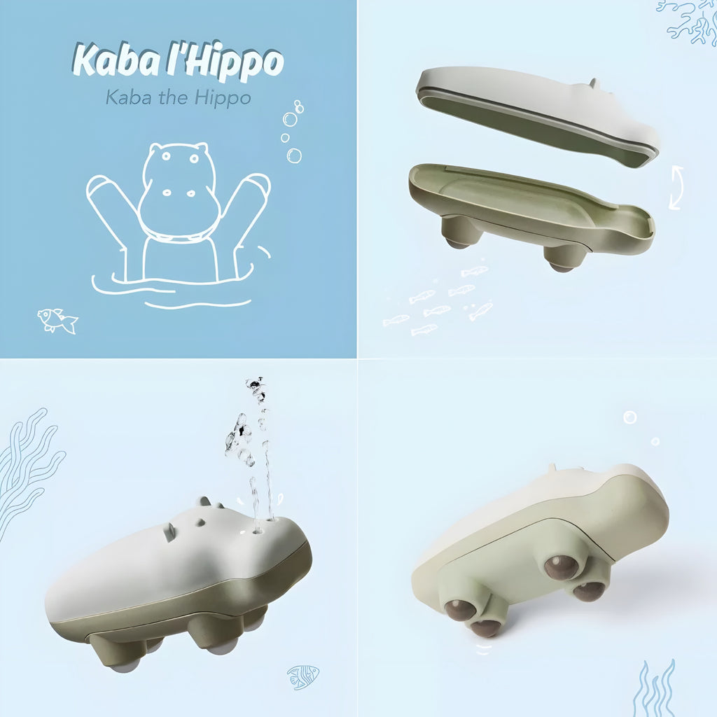 KABA l'Hippo - Jouet de Bain Ludique et Anti-Moisissures