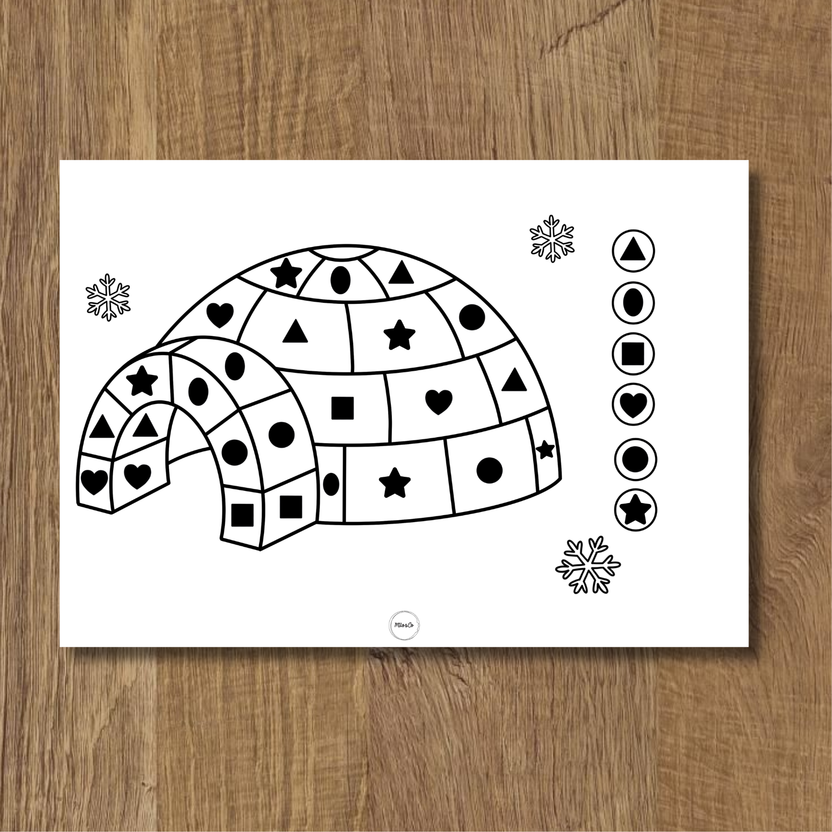 activité de coloriage à code d'un igloo niveau 2