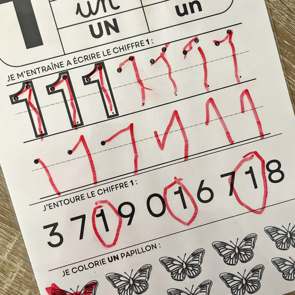 apprendre à écrire les chiffres en maternelle
