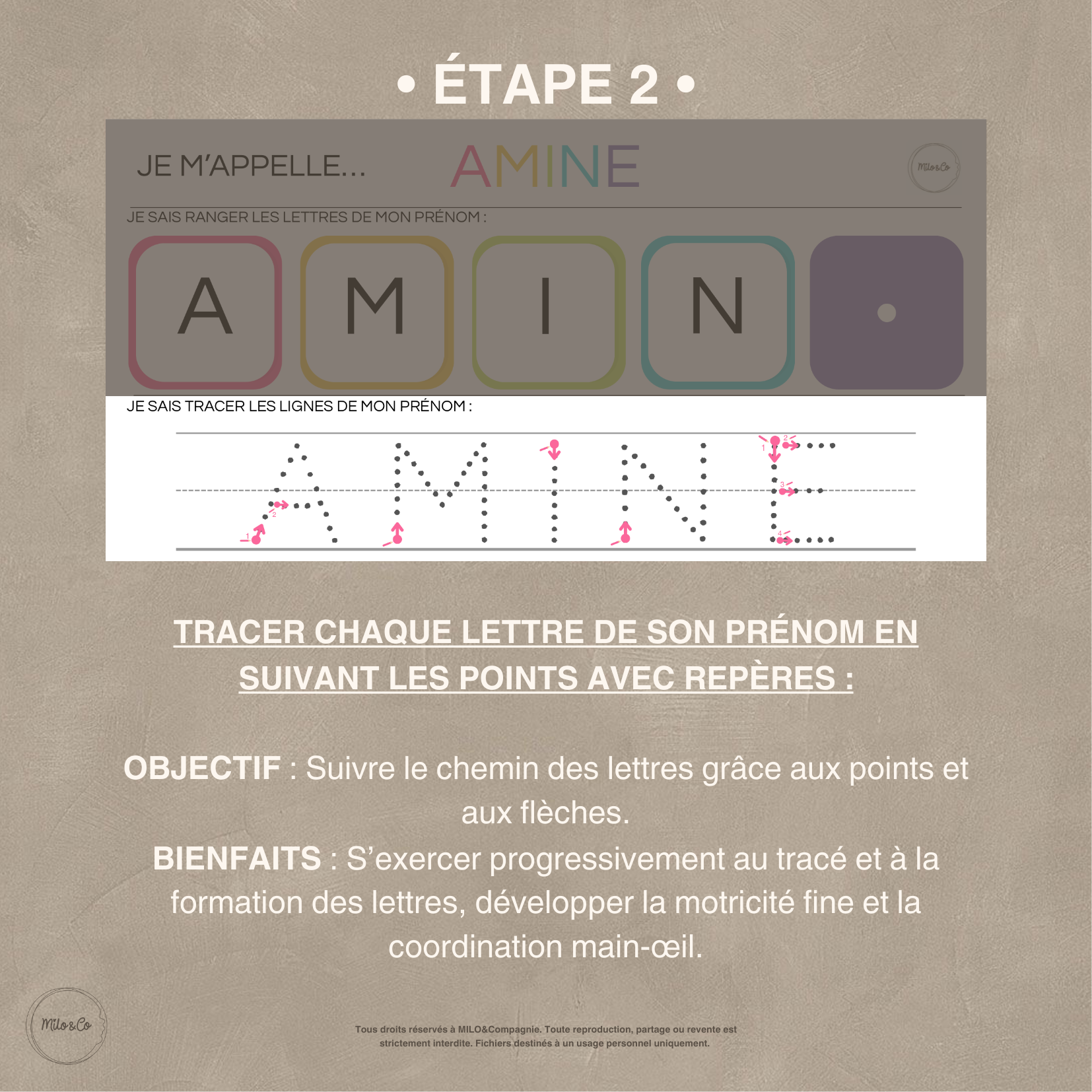 Support Pédagogique - J'apprends à Écrire mon Prénom - Fichier à Imprimer