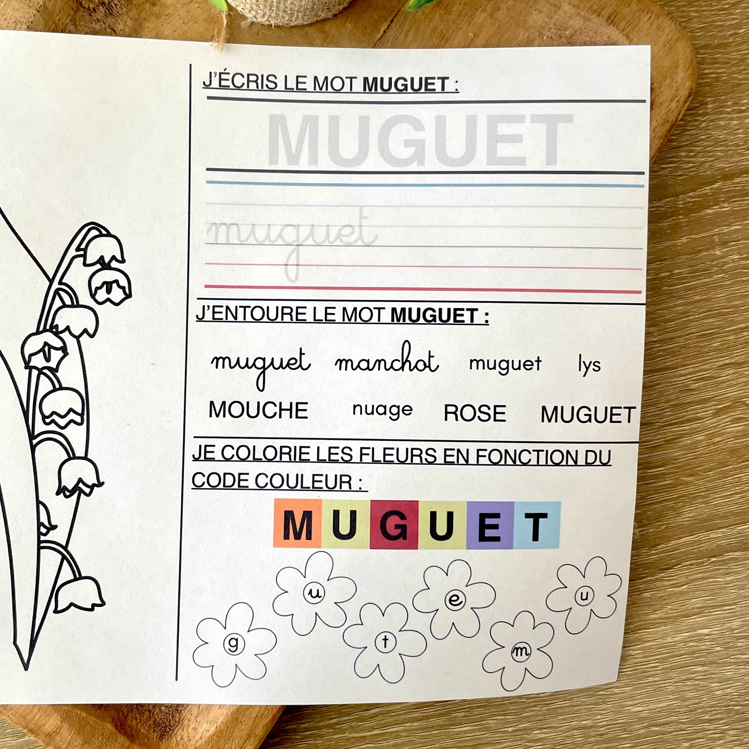 activité maternelle fleurs