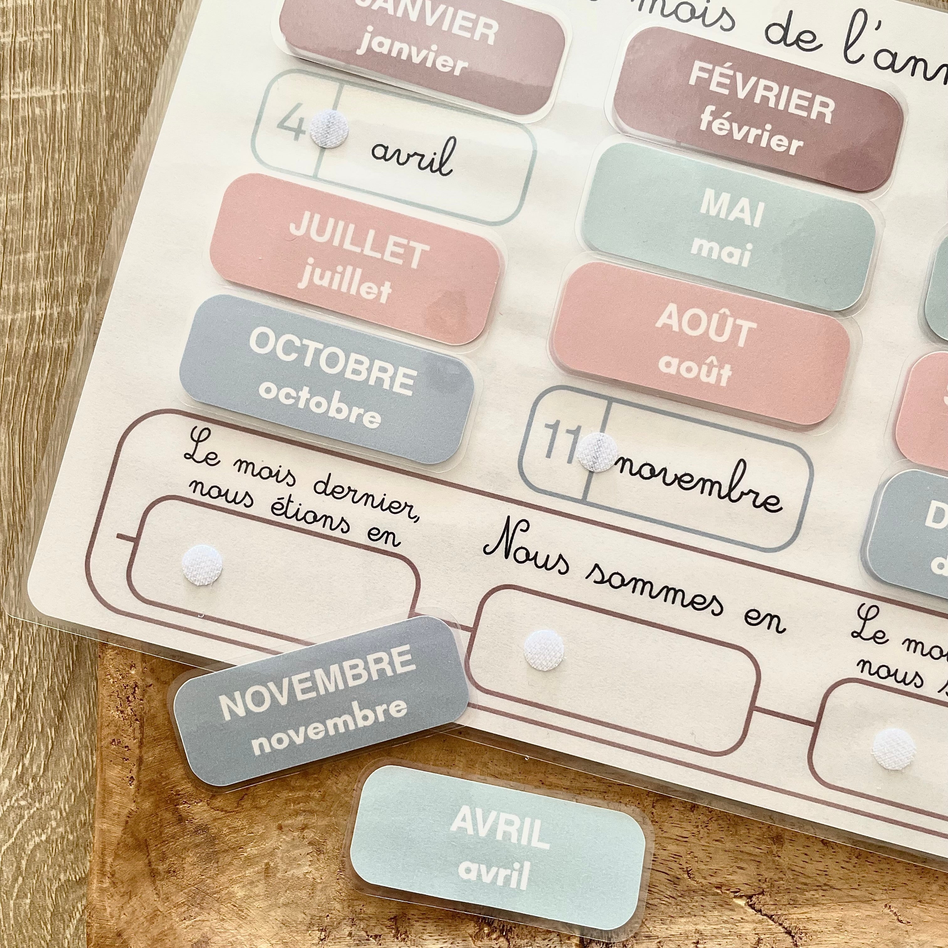 apprendre les mois de l'année pour enfant maternelle