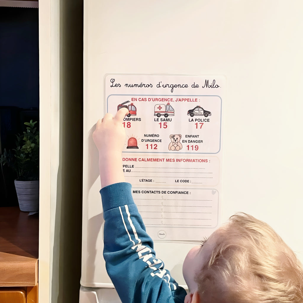Affiche Personnalisée - Numéros d'Urgence et de Secours - Fichier à Imprimer