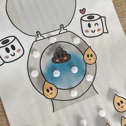 Affiche Interactive - Autonomie aux WC / Propreté - Support Plastifié