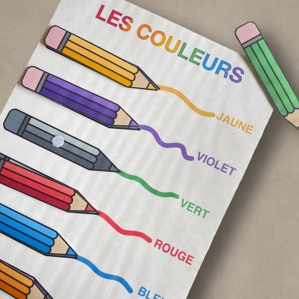 Support d'Apprentissage - Apprendre les Couleurs - Support Plastifié