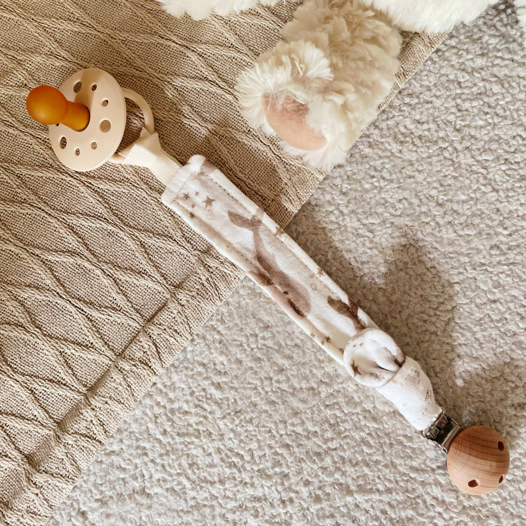 Attache-Tétine en Coton OEKO-Tex - Petite Baleine