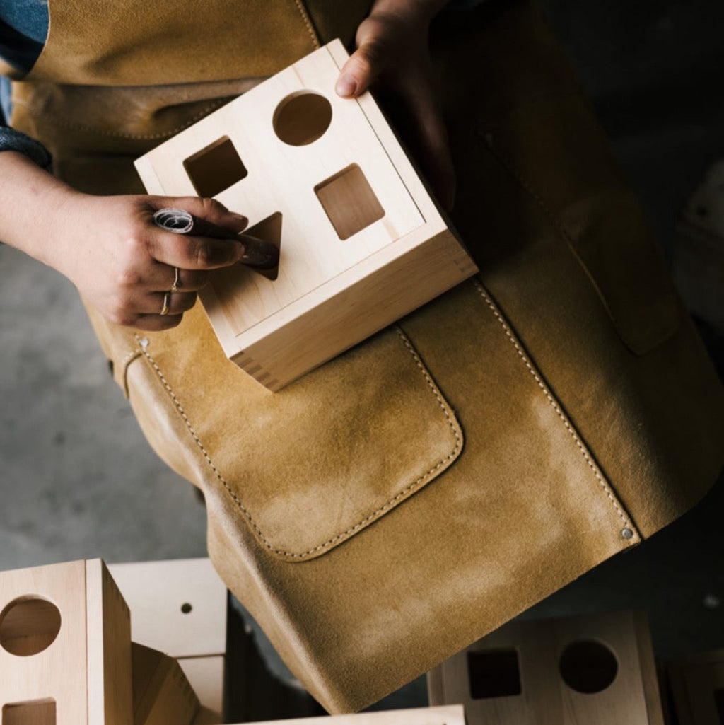 boite de tri en bois fabriquée à la main