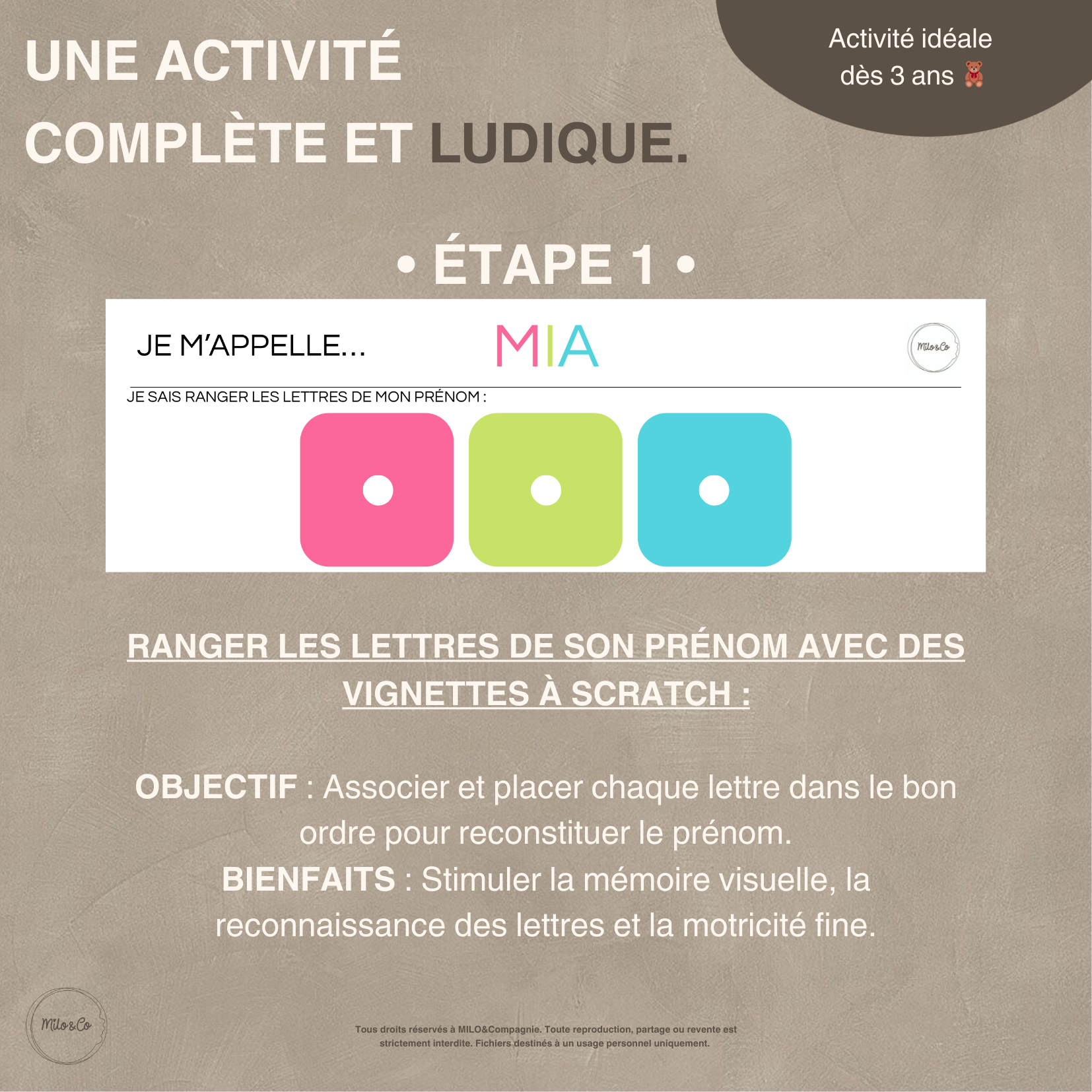 Support Pédagogique - J'apprends à Écrire mon Prénom - Fichier à Imprimer