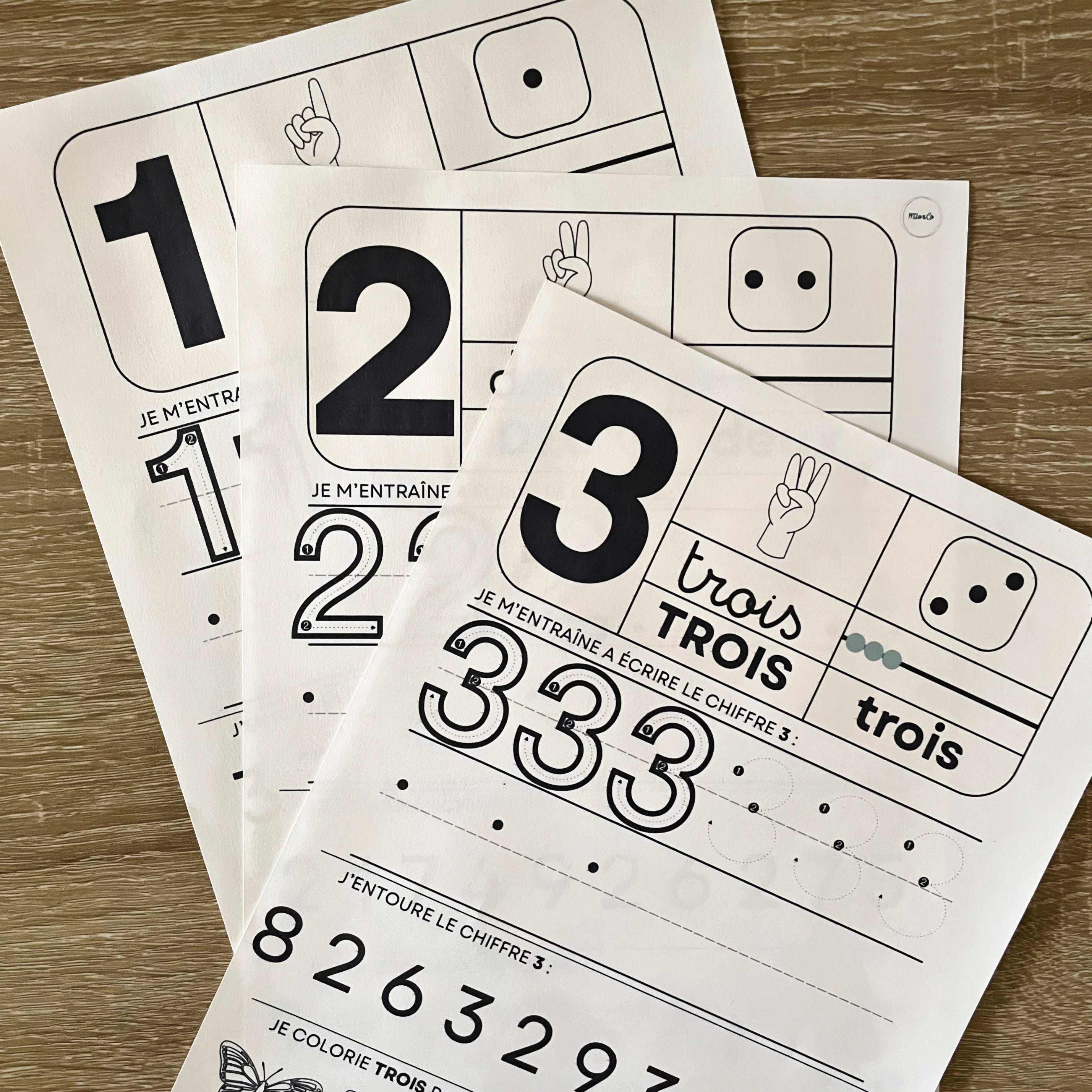 fiche exercices ief chiffres mathématiques maternelle