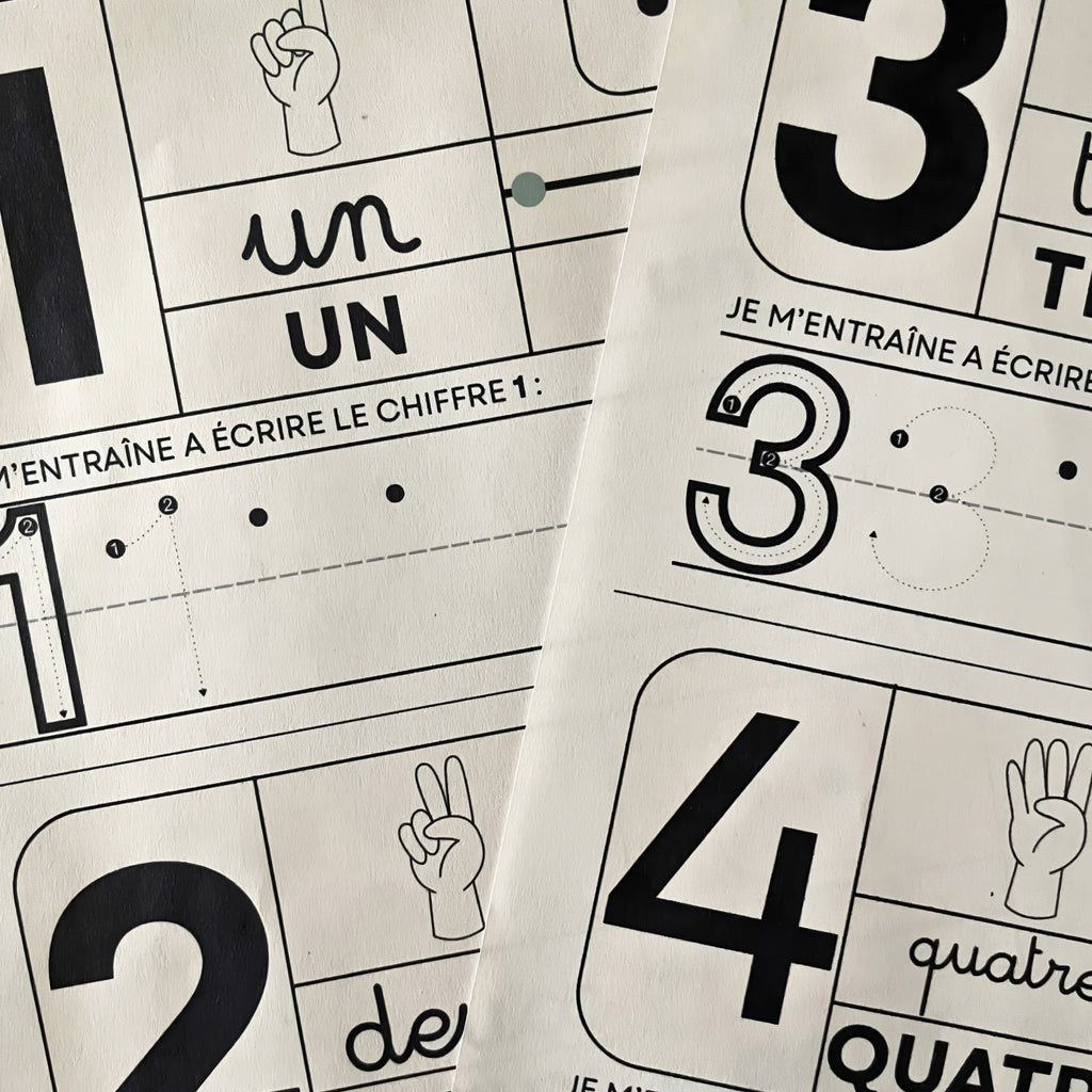Fiches d'Écriture Maternelle - J'apprends à écrire les nombres de 1 à 10 - Fichier à imprimer
