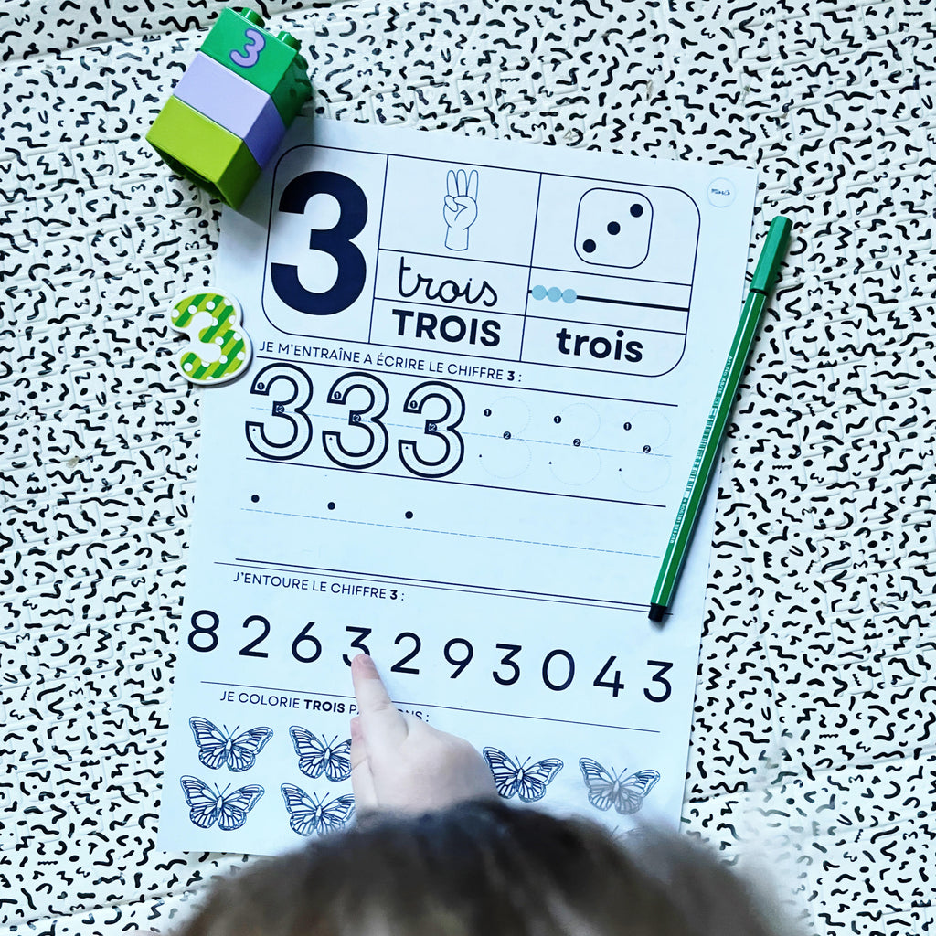 activité écrire les chiffres pour maternelle