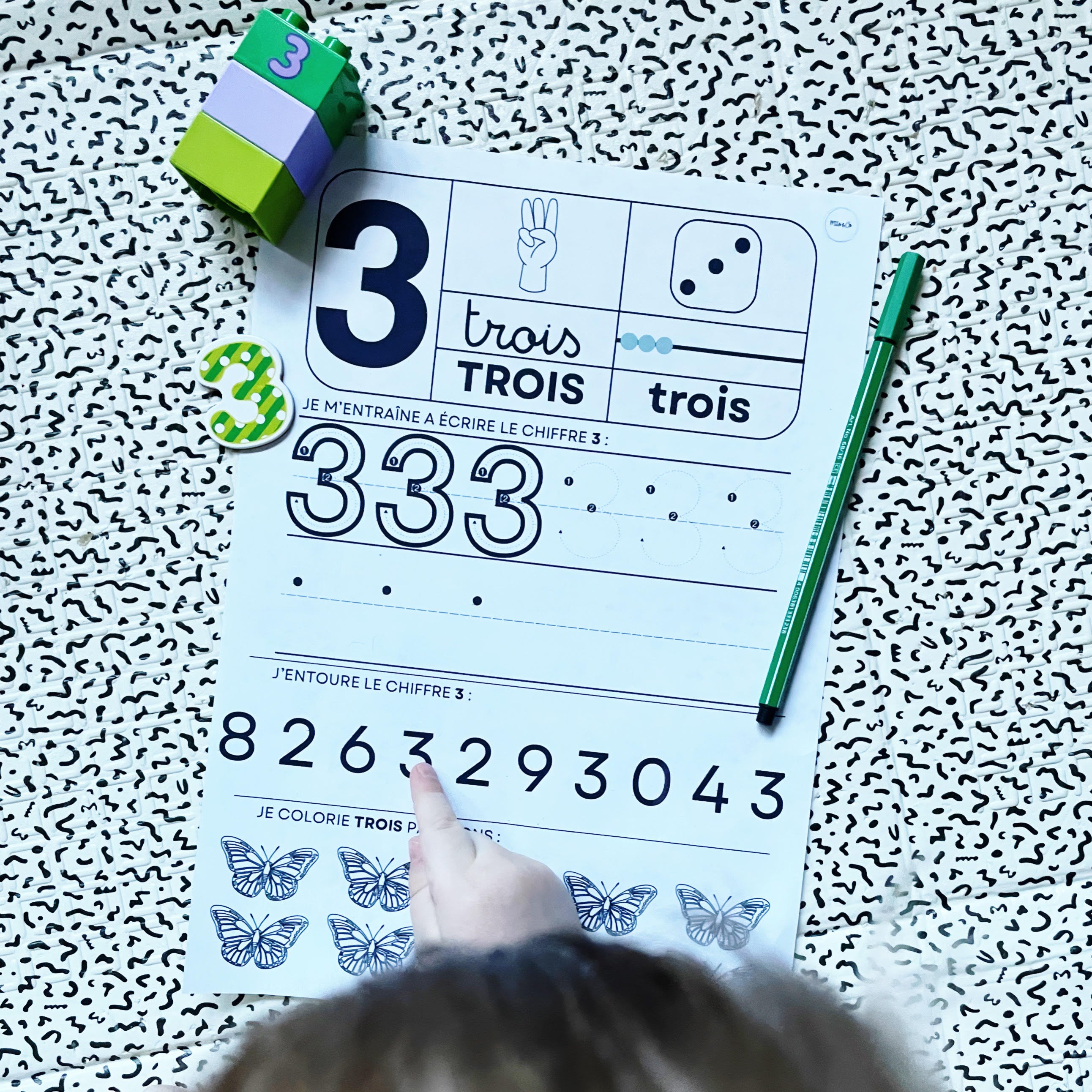 activité écrire les chiffres pour maternelle