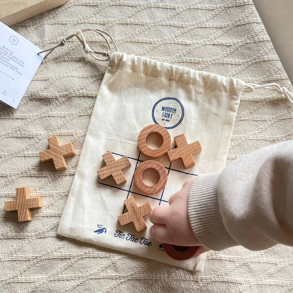 Jeu de Tic Tac Toe / Morpion en bois - Jeu de Voyage