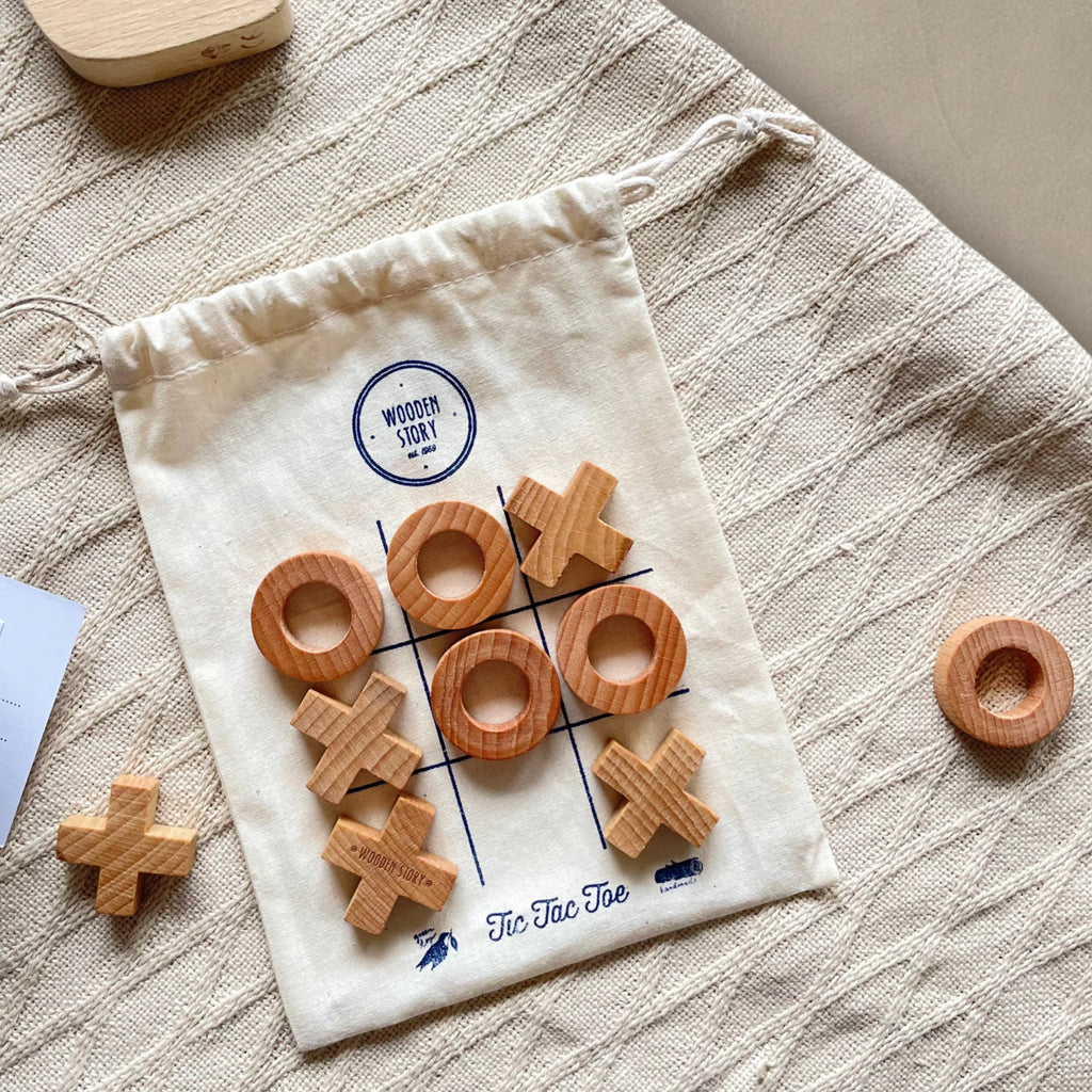 Jeu de Tic Tac Toe / Morpion en bois - Jeu de Voyage