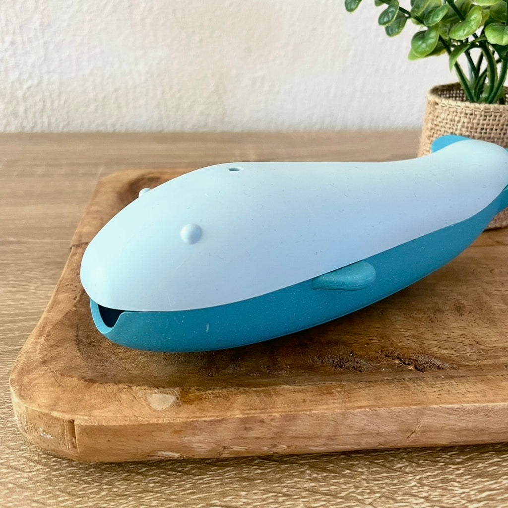 jouet de bain baleine avec une brosse sensorielle pour bébé