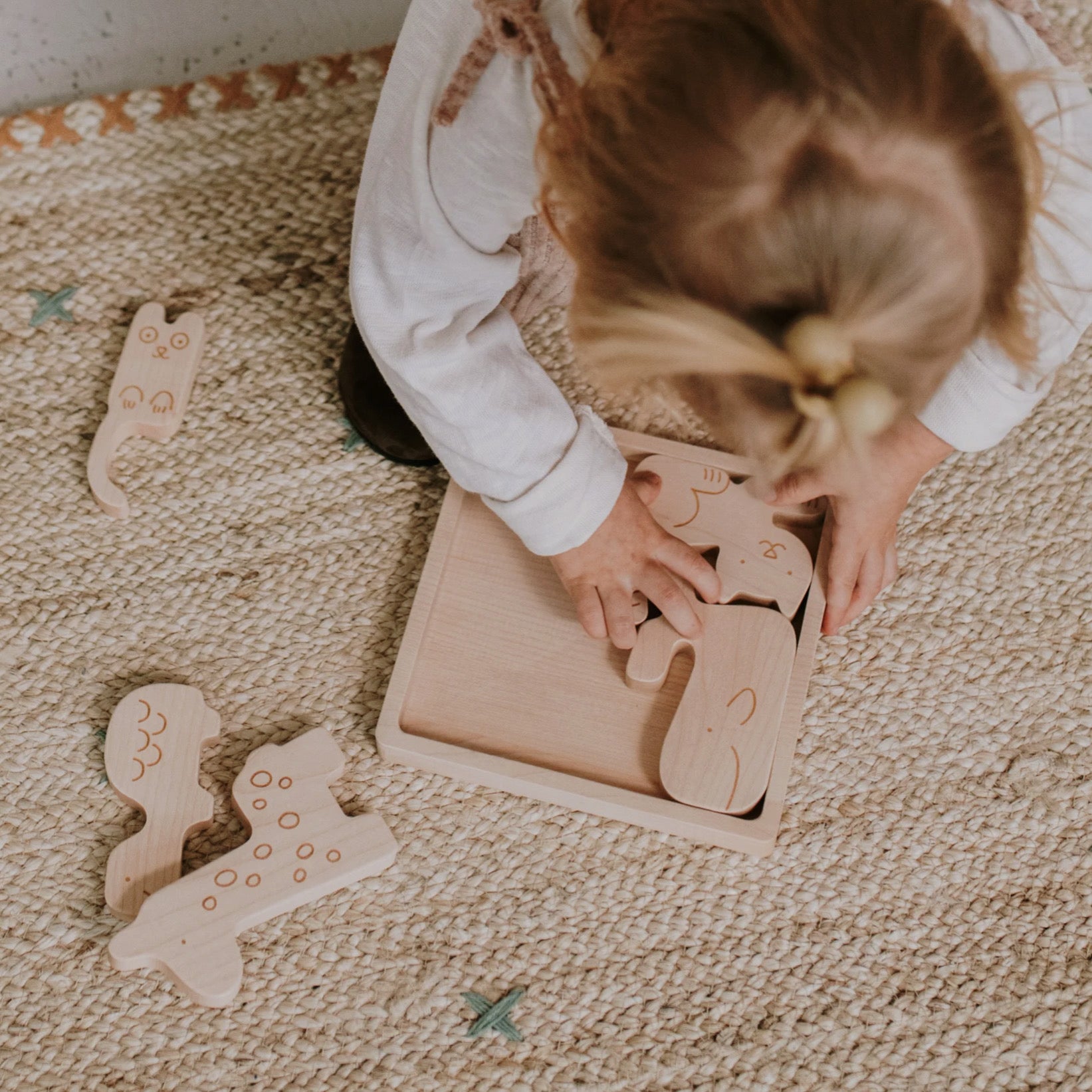 puzzle casse-tête d'animaux à encastrer en bois