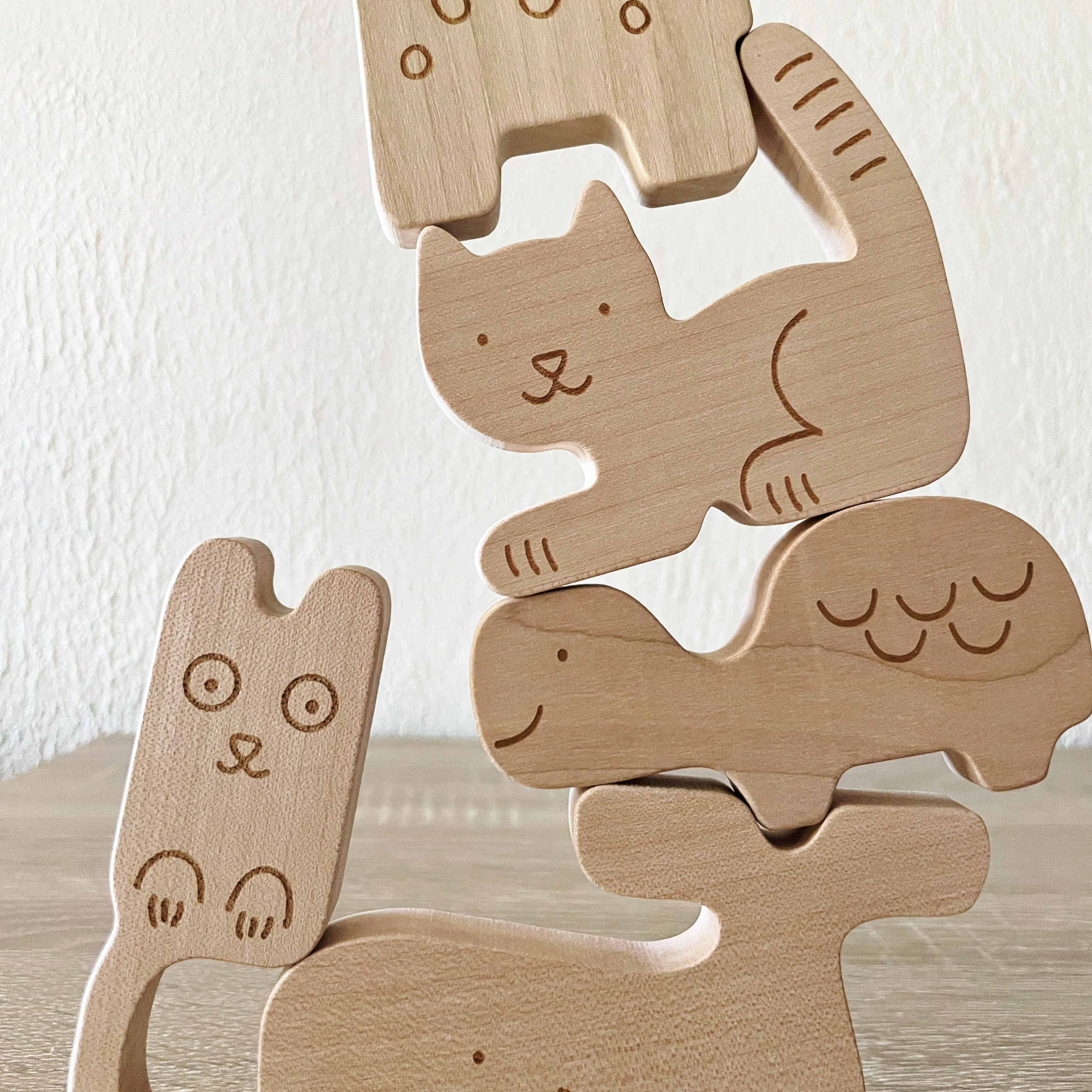 puzzle de 5 animaux à encastrer en bois