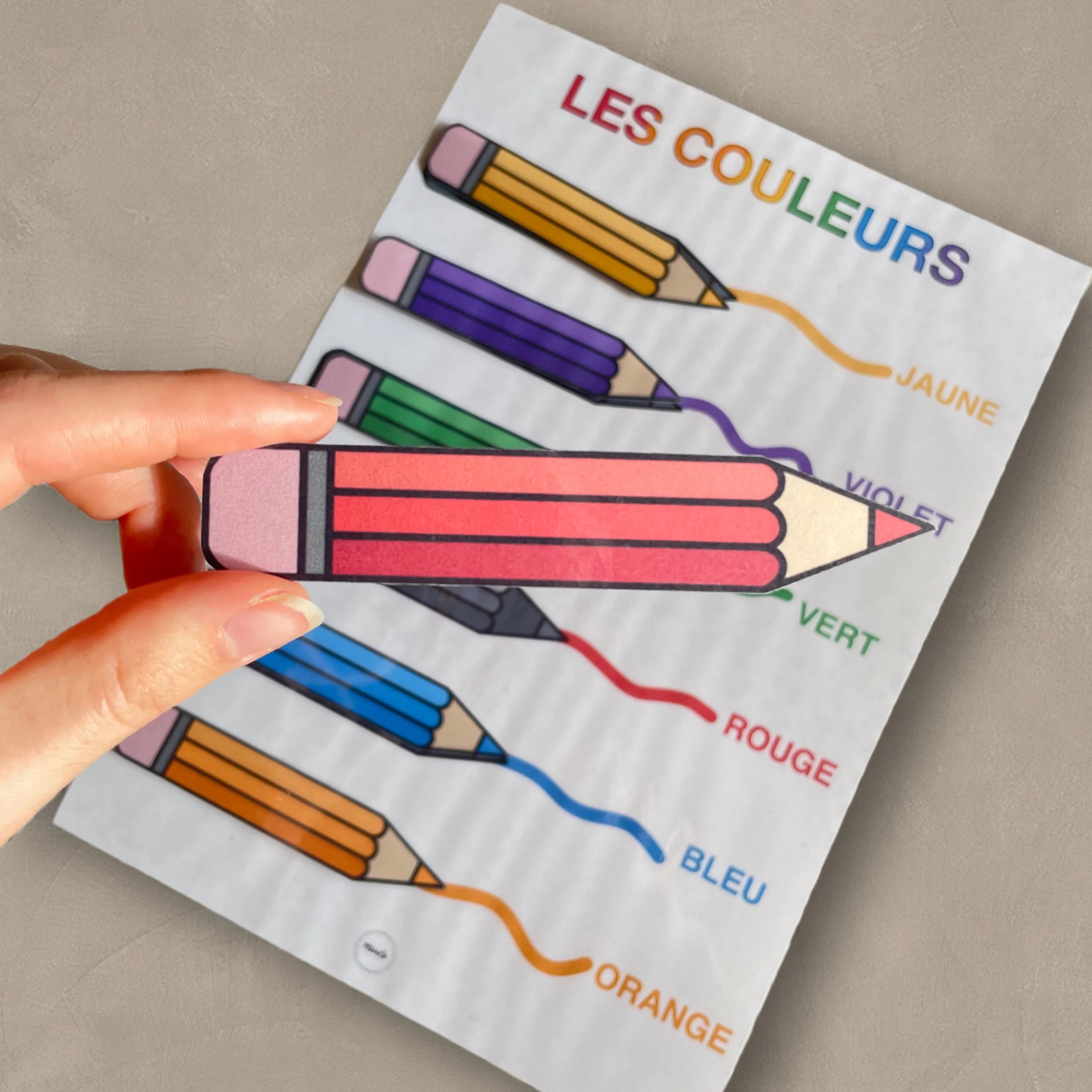 Support d'Apprentissage - Apprendre les Couleurs - Support Plastifié